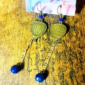 ⭐️NEW⭐️ Up & Blue Homemade Earrings by Echo & Wood